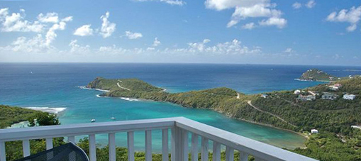 Expansive St John ocean and hillside views from Sea Turtle Villa