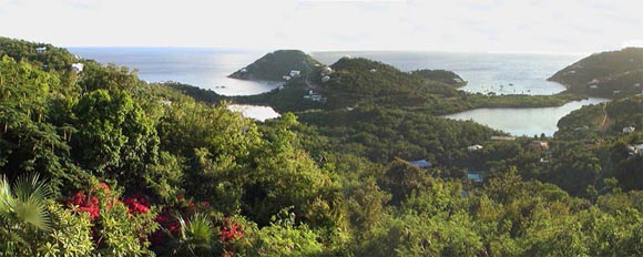 St John USVI vacation rental Tesseract expansive ocean views overlook two bays and the Caribbean