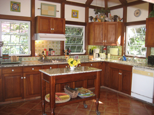 St John Rental Home Tree Tops updated kitchen with granite counter tops and all appliances